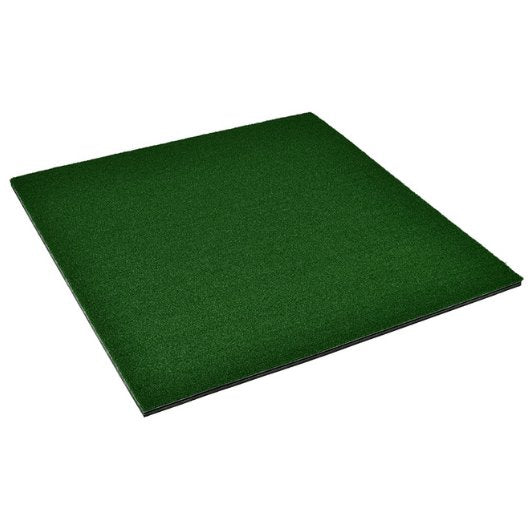Green square mat on a white background