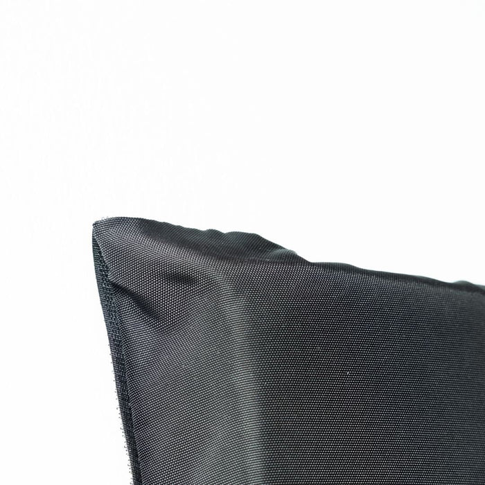 Black fabric texture on a white background