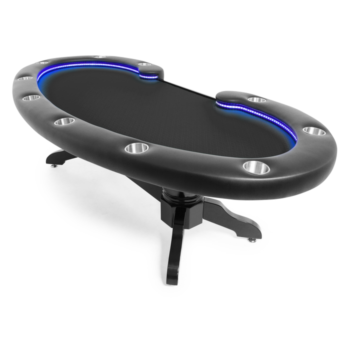 BBO Poker Tables - LUMEN HD with Waterproof Suited Speed Cloth & Stainless Steel Cup Holders