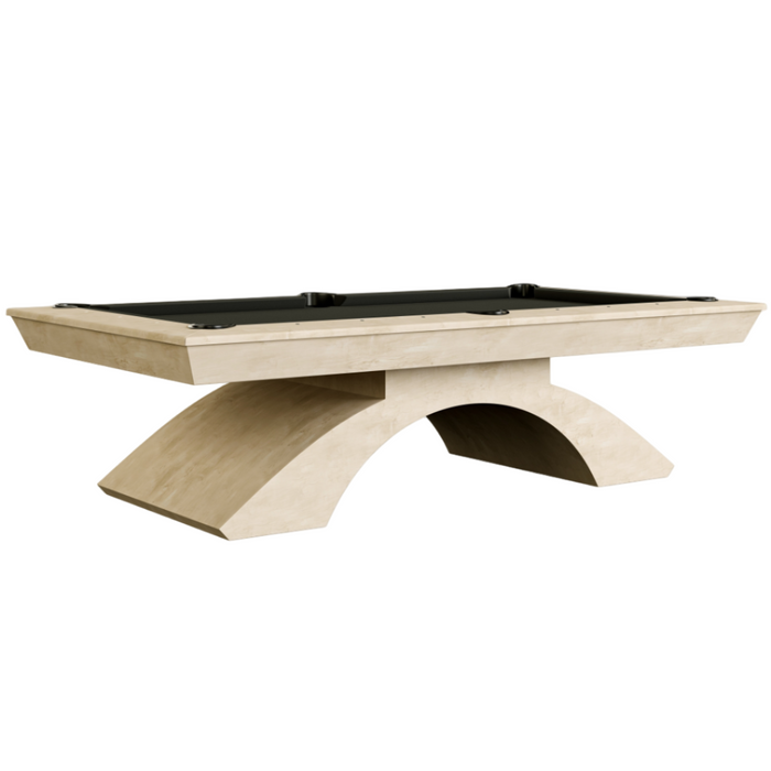 Modern pool table with a beige base on a white background