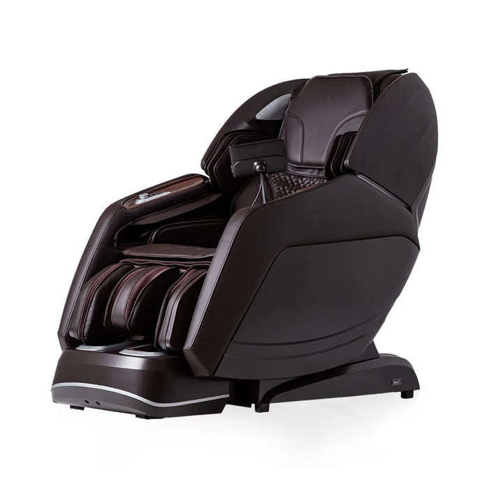 Black massage chair on a white background