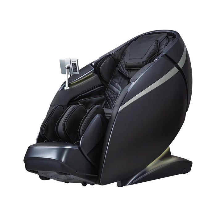 Black massage chair on a white background