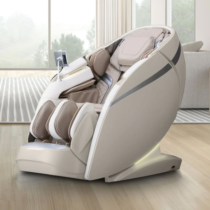 Beige massage chair in a modern living room setting