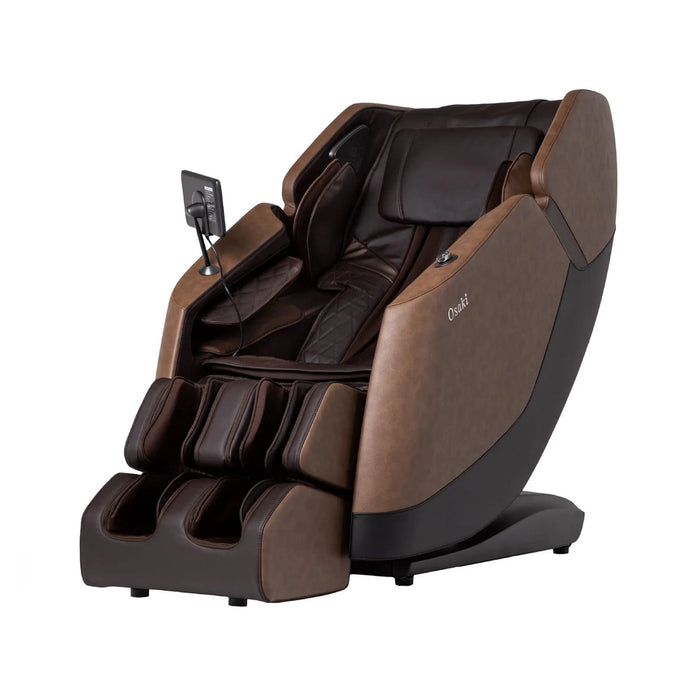 Brown massage chair on a white background