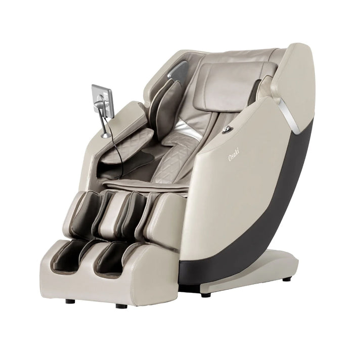 Beige massage chair on a white background