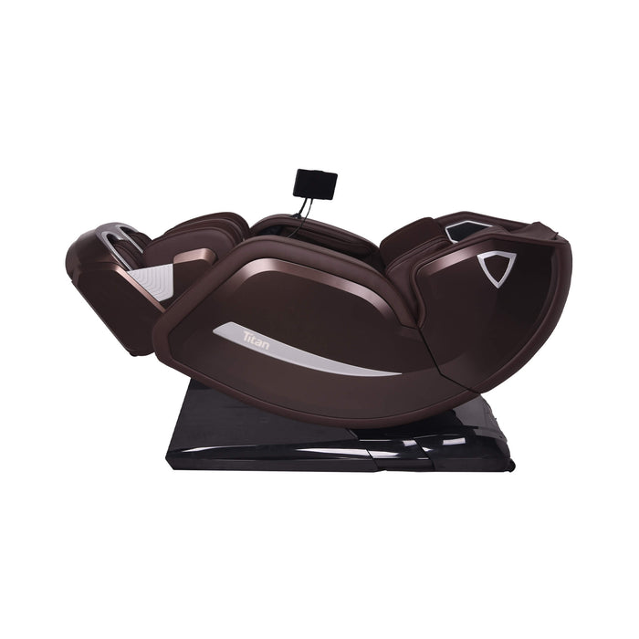 Brown massage chair on a white background