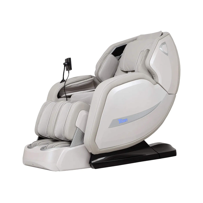White massage chair on a white background