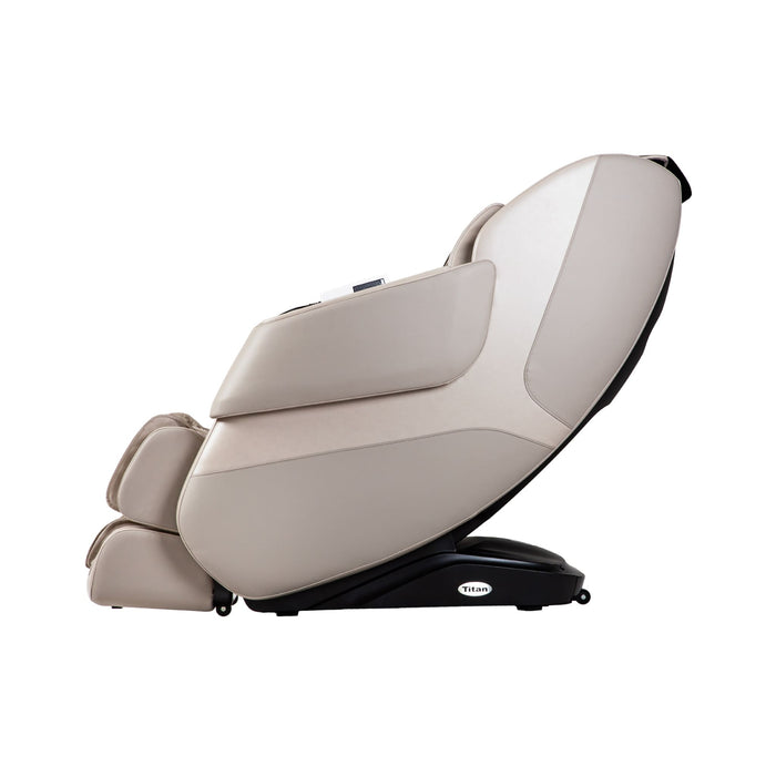Beige massage chair on a white background