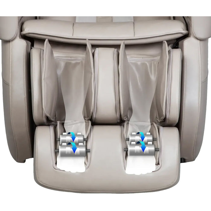 Massage chair with roller mechanism on a white background