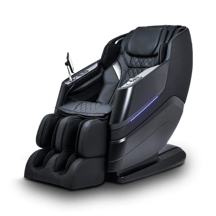 Black massage chair on a white background