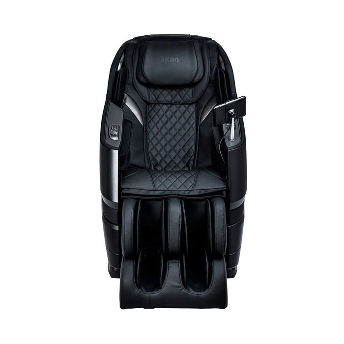 Black massage chair on a white background