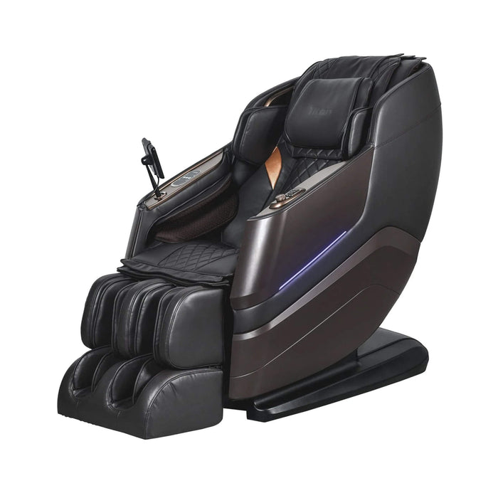 Black massage chair on a white background