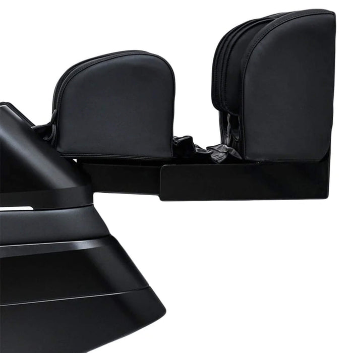 Black car side mirrors on a white background