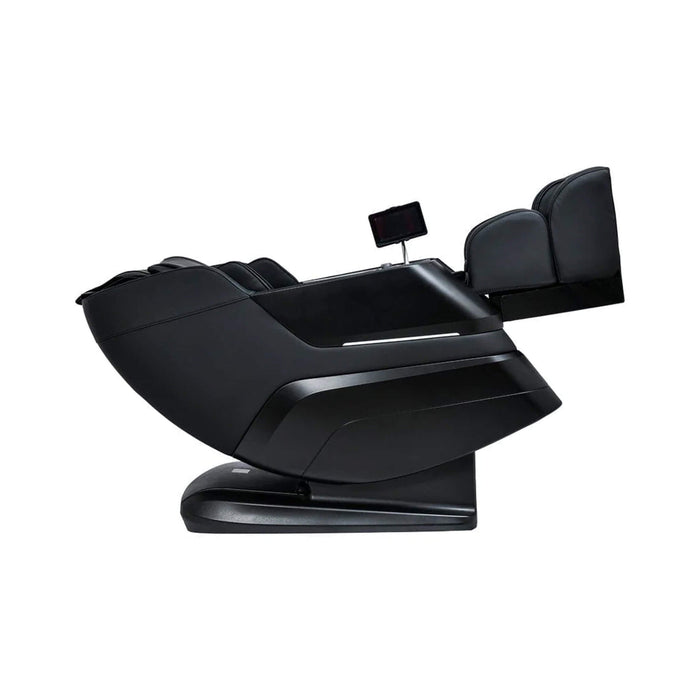 Black massage chair on a white background