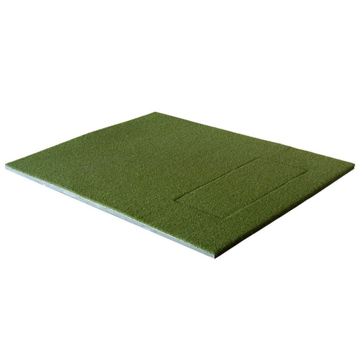 Green carpet mat on a white background
