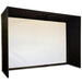 Golf Simulator Booth with white screen and black enclosure