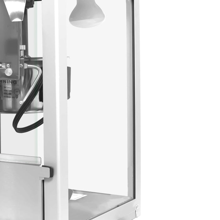 Close-up of a kitchen appliance with a glass door on a white background