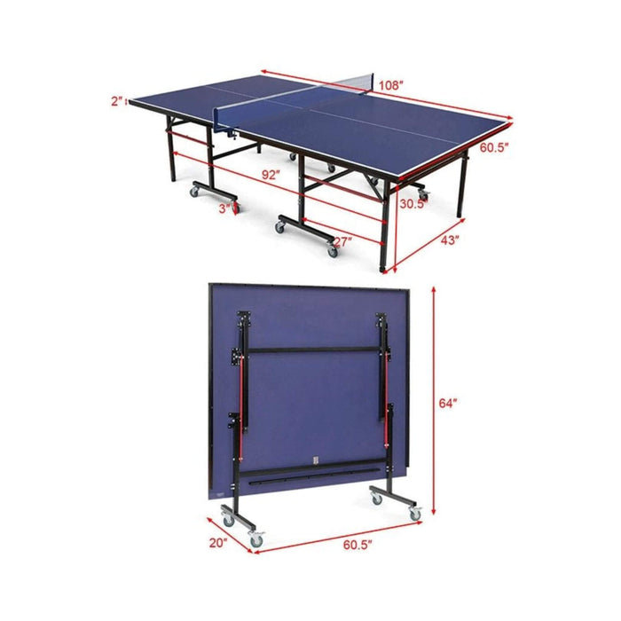 Professional Foldable Portable Modern Ping Pong Table Tennis Table, 9FT (SAK94310)