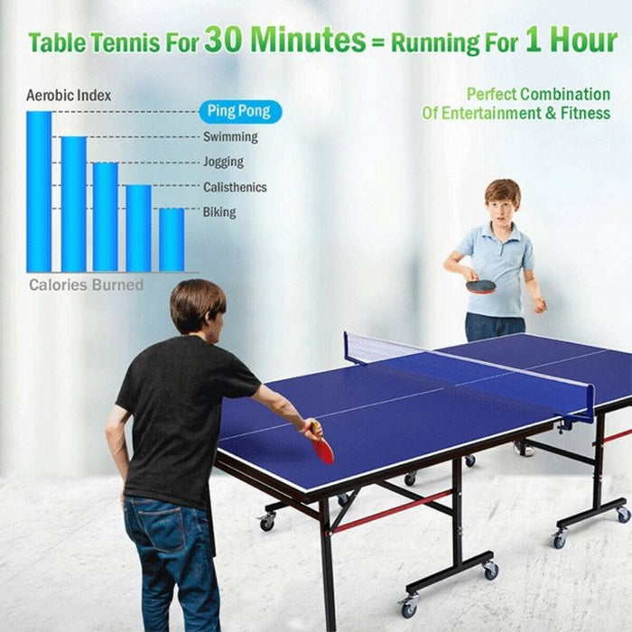 Professional Foldable Portable Modern Ping Pong Table Tennis Table, 9FT (SAK94310)