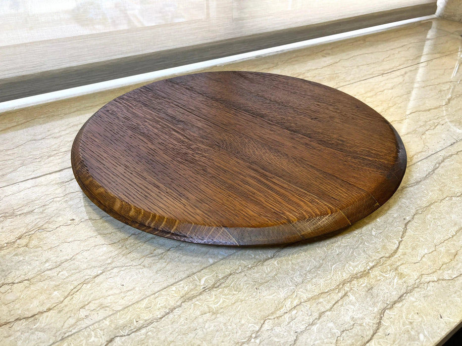 Finished Barrel Oak Head With Backing Installed (Lid, Barrel Top, Wood, Wine, Whiskey, Cooperage Marks, Gift For Him, Dad, Project)