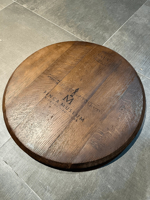 Finished Barrel Oak Head With Backing Installed (Lid, Barrel Top, Wood, Wine, Whiskey, Cooperage Marks, Gift For Him, Dad, Project)