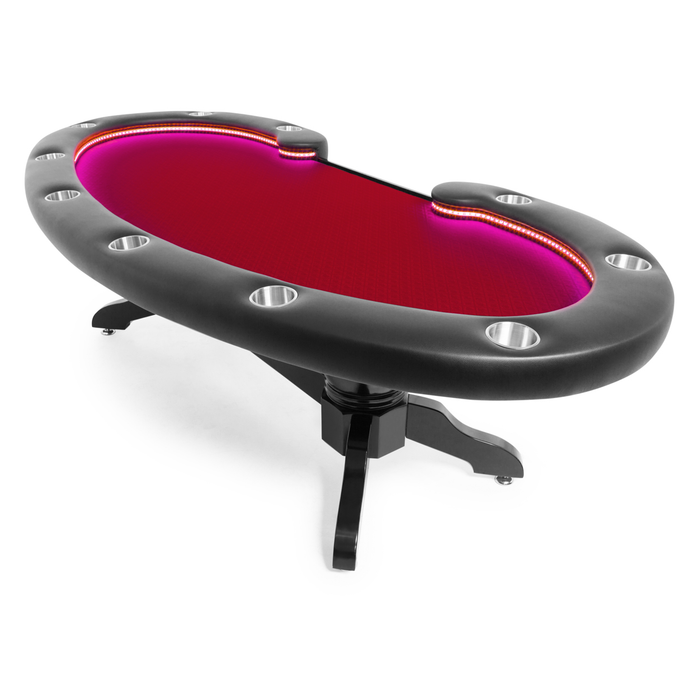 BBO Poker Tables - LUMEN HD with Waterproof Suited Speed Cloth & Stainless Steel Cup Holders